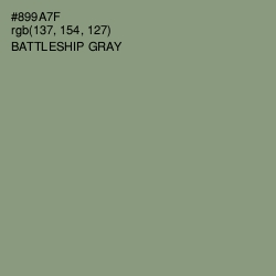 #899A7F - Battleship Gray Color Image